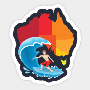 Australia surf board Sticker